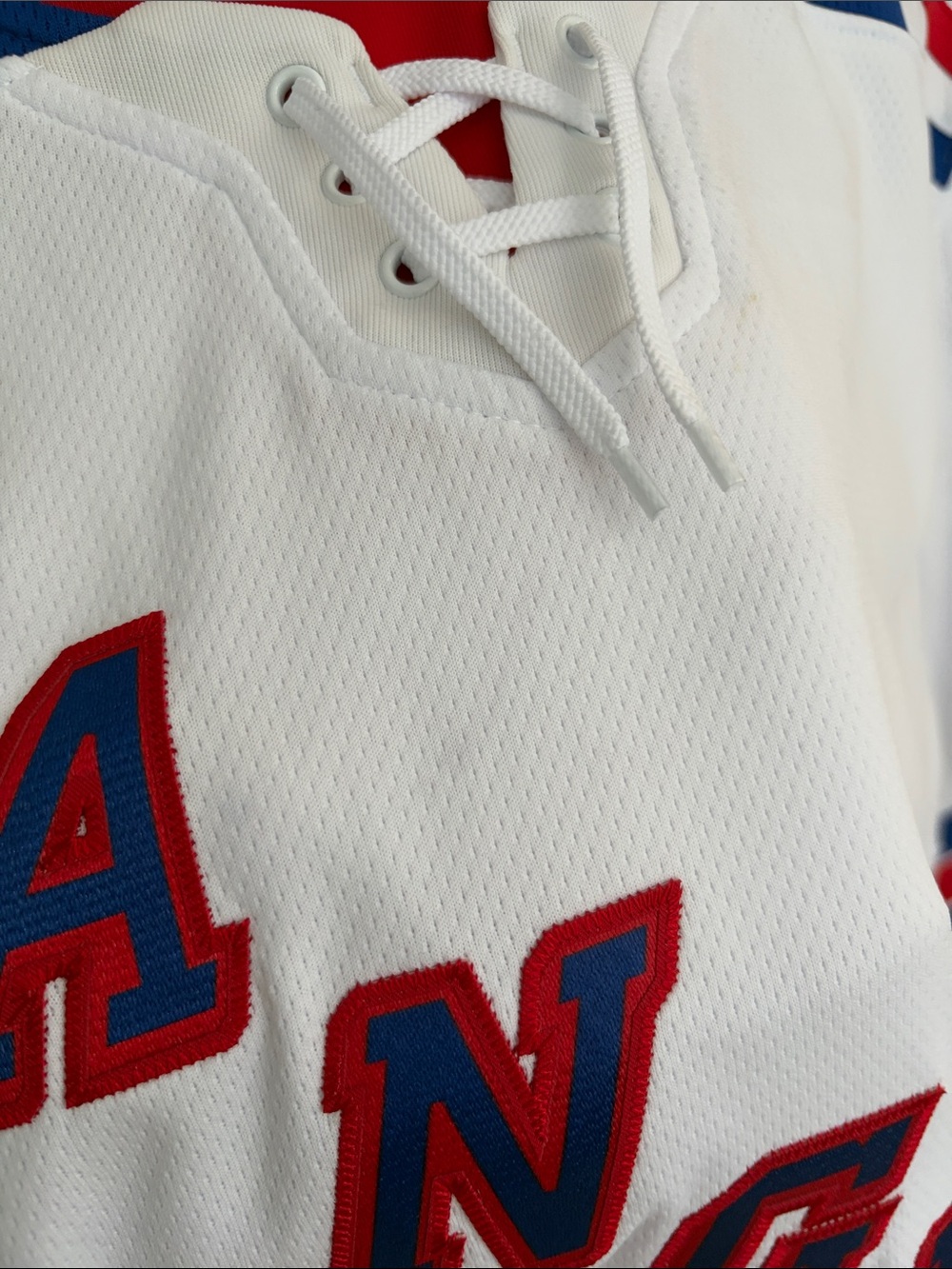 Fanatics New York Rangers White Jersey with Red and Blue Accents - Picture 3 of 4